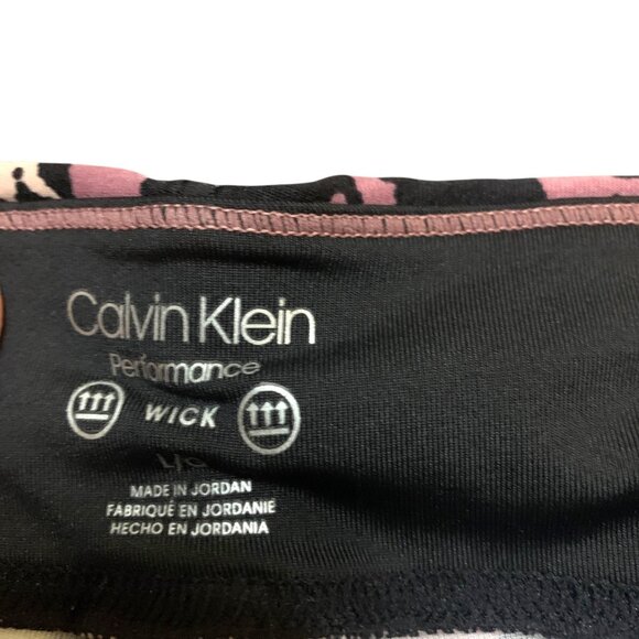 Calvin Klein Performance Leggings Lot of 2 Camouflage Pink Blue Gray Wicking LG - Picture 4 of 16